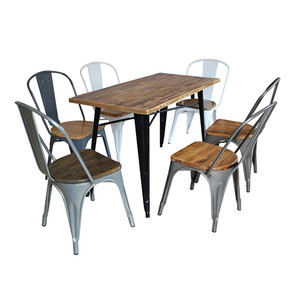 Silla de Comedor Industrial de Metal SM-W1027C, Silla Apilable de Hierro Estilo Tolix Vintage para Restaurante, Cafetería, <span class=keywords><strong>Bistro</strong></span> - Product Image 4