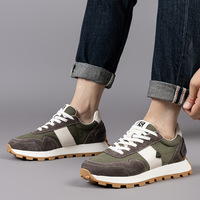 Nouveautés Chaussures de Sport Respirantes en Cuir Véritable Haute Qualité avec Maille Rétro pour Homme