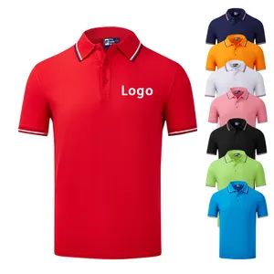 Camiseta de algodão do polo do golfe masculina, personalizada, unissex, de golfe