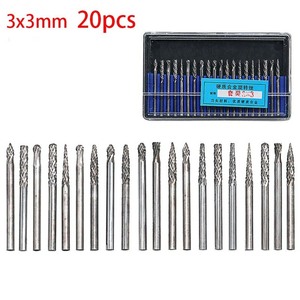 Lot de 20 fraises rotatives en carbure de tungstène pour <span class=keywords><strong>Dremel</strong></span>, accessoires de fraise, mèches de gravure - Product Image 2