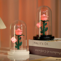 Lampe de nuit LED Forever Rose - Lampe d'ambiance décorative à piles, cadeau idéal pour la Saint-Valentin et les célébrations d'anniversaire