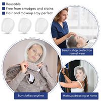 Penutup Kepala Pelindung Riasan, Melindungi Rambut dan Wajah, Bahan Nilon Chiffon Ringan dan Udara Sirkulasi Baik, Penutup Wajah dengan Ritsleting, Dapat Dicuci, Jaring Rambut, Penutup Masker Wajah