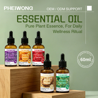 Huile essentielle personnalisée 60 ml OEM ODM, étiquette privée, parfum sur mesure pour diffuseur, massage, savon, bougie, cosmétiques, huile aromatique