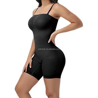 Sous-vêtement sculptant basique en tissu N66 avec bretelles amovibles et sans coutures, taille haute élastique pour affiner la silhouette