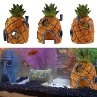 Décoration de maison d'ananas simulation résine dessin animé aquarium paysage escape maison aquarium décoration écologique
