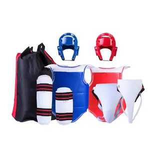 Заводская поставка, шлем для боевых искусств, нагрудная защита, защита голени, спортивный защитный комплект оборудования для тхэквондо
