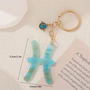 <span class=keywords><strong>Portachiavi</strong></span> di tendenza con segno zodiacale acrilico popolare <span class=keywords><strong>portachiavi</strong></span> oroscopo blu per regalo per studenti donne - Product Image 3