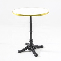 Meubles de patio extérieur Table basse ronde terrasse métal céramique hôtel bistro Table à manger commerciale pour restaurant et café