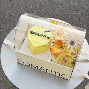Valentine của ngày 520 trong suốt màu đỏ hoa hộp cầm tay có thể tái chế bánh <span class=keywords><strong>container</strong></span> cho bao bì thực phẩm và quà tặng kỳ nghỉ - Product Image 4