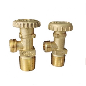 Vanne manuelle en laiton de 3/4 pouce pour bouteille de GPL, vanne de gaz de pétrole liquéfié à structure angulaire - Product Image 1