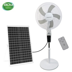 16-Inch Chiếu Sáng <span class=keywords><strong>Fan</strong></span> USB Khẩn Cấp Sạc Bốn Tốc Độ Gió Câm 12V DC Quạt Năng Lượng Mặt Trời - Product Image 1