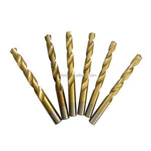 Nhà Máy Công Cụ Phần Cứng 1-25Mm <span class=keywords><strong>HSS</strong></span> M35 <span class=keywords><strong>E</strong></span> 5% Cobalt Tin Tráng Twist Khoan Bit - Product Image 1