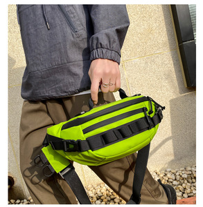 Sac à dos de pêche en polyester imperméable avec porte-canne à pêche, capacité 5L, fermeture éclair robuste et poignée supérieure solide pour usage extérieur - Product Image 3