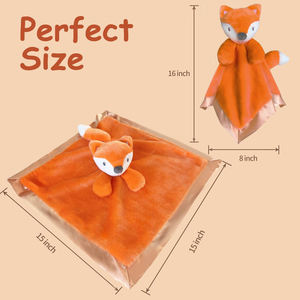 15 "Doux Lovies pour Bébés Couverture de Sécurité Confortable en Peluche Renard avec Animal en Peluche Renard Bébé Couverture de Sécurité Loveys - Product Image 4