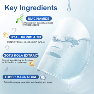 <span class=keywords><strong>Masque</strong></span> facial en fibre de soie UUKKG pour femmes, <span class=keywords><strong>masque</strong></span> facial <span class=keywords><strong>ultra</strong></span> fin 23 ml, <span class=keywords><strong>masque</strong></span> facial <span class=keywords><strong>doux</strong></span> et respirant, étiquette privée OEM - Product Image 1