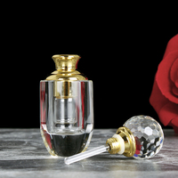 Mini flacon en verre rechargeable pour huile essentielle, flacon de parfum en cristal