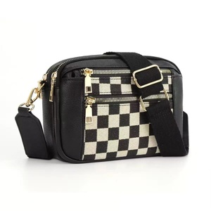 Cute White Cow Leopard Animal Print Women Crossbody <strong>Bumbag</strong> With Small Pouch Nylon Large Capacity Sling Bag for Travel Trips - Product Image 6