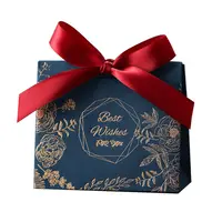 Gift Bag Met Lint Gunsten Gift Dozen Snoep Cosmetica Gift Papier Verpakking Zakken Verjaardag Feestartikelen