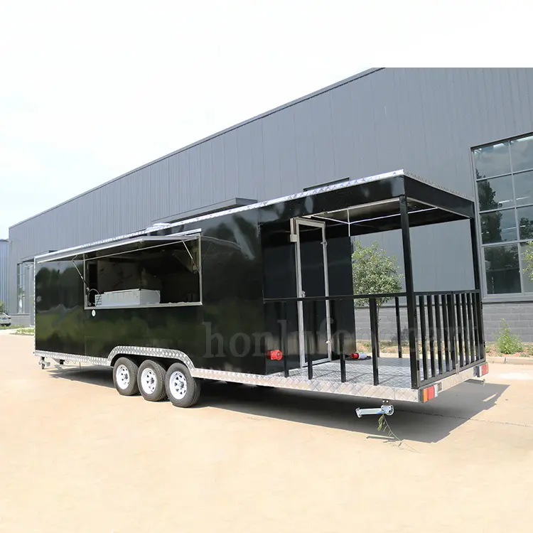 Bbq Food Cart Eis wagen Crepes Auto Konzession Fast Food Trailer Restaurant für Eis und Saft USA