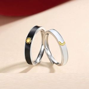 2022 Wholesale Couple <b>Rings</b> Set Lovers Romantic Open Copper Men Women Sun and Moon Wedding <b>Adjustable</b> <b>Ring</b> for Woman - Product Image 1