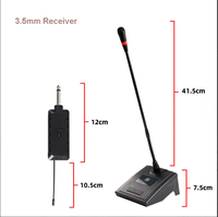 Microphone sans fil à col de cygne UHF avec récepteur USB pour PC, ordinateur portable, enseignement, discours, microphone de classe