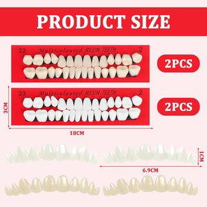 4 Kits de Dents Prothétiques en Résine Acrylique, Supérieures et Inférieures, Couronnes Temporaires, Kit de Remplacement, Un Ensemble de Dents Simulées pour Cosplay - Product Image 3