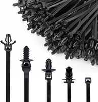 160 attaches-câbles universelles en nylon, clips de fixation pour attaches-câbles automobiles, rivets à pression