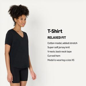 T-shirt de yoga léger à manches courtes et col en V pour femme, en mélange de coton modal doux et actif - Product Image 4