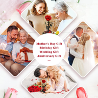 Rote Rose in Glaskuppel zum Muttertag Einzigartige Geschenke Konservierte Rosen Ewige Blumen Dekoration Konservierte Blumen