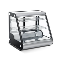 Vitrine Réfrigérée de Comptoir pour Petits Gâteaux, Refroidissement par Air, Verre Trempé, Capacité 130L - Offre Spéciale