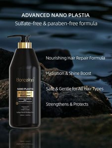 Shampoo Nano Plastia Botox Biotine P3 Nourrit <span class=keywords><strong>et</strong></span> répare les cheveux abîmés par les outils thermiques <span class=keywords><strong>et</strong></span> les processus chimiques, maintient une bonne santé des cheveux - Product Image 2
