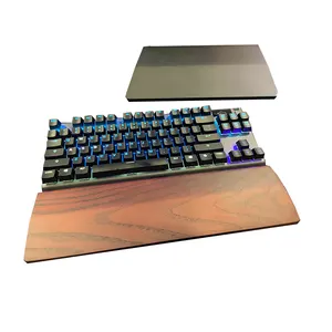 Natürliche Walnuss-Holz mechanische Tastatur Computer Handflächennapf Unterstützung Buche Holz maus Handgelenk ergonomische Tastatur hölzerne Handgelenkstütze