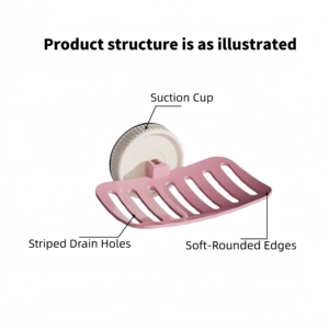 Support <span class=keywords><strong>mural</strong></span> de salle de bain YEETE en forme de baleine mignonne, en plastique, auto-drainant, pour <span class=keywords><strong>savon</strong></span> et éponge, pour douche et évier - Product Image 3