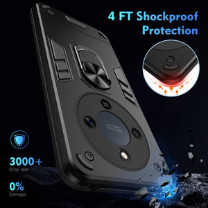 Étui de téléphone portable antichoc avec support d'anneau 2 en 1 pour <span class=keywords><strong>Honor</strong></span> 500/Magic8 Pro/X5c/X9d/X7d/X70/400 Smart - Product Image 4