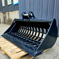 Saringan Lumpur Pelangi Tipe Skeleton Sieve Q355/NM400 Baja Bergerigi 0.1-8.7m³ Untuk Excavator 20T Backhoe, Perlengkapan Pabrik