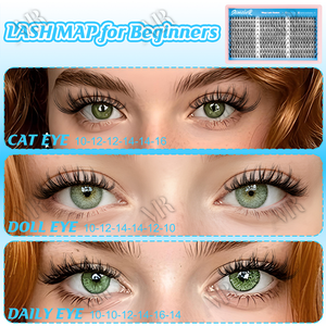 Kit de 300 Cils en Grappe Souples et Volumineux, Effet Naturel, Bande Fine, Courbure C, Effet Épaississant - Product Image 4