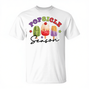 T-shirt estiva per bambini con stampa gelato e ghiaccioli, maglietta promozionale per bambini e bambine - Product Image 2