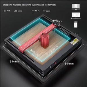 Para ATOMSTACK C4 <span class=keywords><strong>Pro</strong></span> 200W CNC Máquina cortadora de grabado láser 3D 0-20mm Alto 420x420mm 20W Refrigeración por aire láser - Product Image 4
