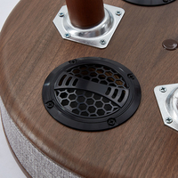 Table basse intelligente en bois MDF moderne avec haut-parleur Bluetooth, recharge sans fil et port USB pour salon