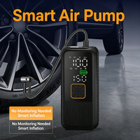 Pompa Ban Mobil Darurat LED Nirkabel Mini Portabel Elektrik ABS dengan Layar Digital dan Pengisian Daya USB