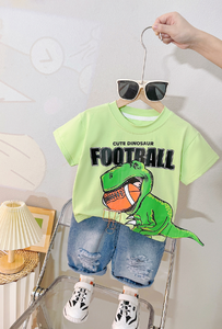 2025 nuovo stile costumi per bambini abbigliamento per bambini tutto cotone t-shirt set bambino costumi da bagno ragazzi abbigliamento 1-5 anni - Product Image 5