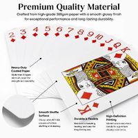 Cartes de jeu en papier personnalisées, format 16X, finition brillante, boîte en papier durable et écologique, portable, pour les jeux de société en famille