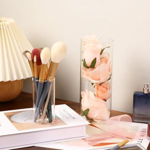 Vases à fleurs rectangulaires en acrylique de 4, 6, 8 et 10 pouces de hauteur, centres de table de mariage faits à la main, écologiques, porte-bougies flottants - Product Image 2