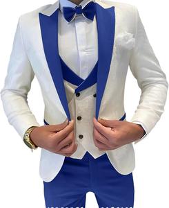 สูท3ชิ้นสำหรับเจ้าบ่าวชุดสูทแฟชั่นสำหรับผู้ชายสำหรับงานแต่งงานงานตามสั่ง - Product Image 3