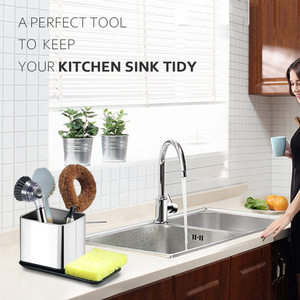 Masthome New Stainless Steel Tidy Sink Organizer <strong>Kitchen</strong> Sink <strong>Caddy</strong> - Product Image 5
