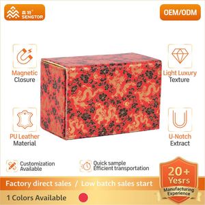 Boîte de rangement pour cartes à motif Red Dragon FX avec couvercle rabattable et double compartiment pour jeux de cartes à collectionner - Product Image 2