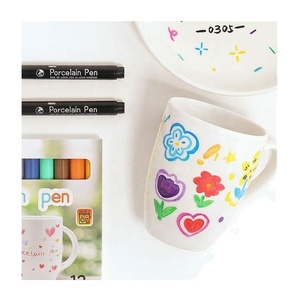 Marcadores Acrílicos Premium de 12 Colores, Rotuladores para Porcelana y Cerámica con Pincel, para Regalos de Navidad, Marcadores Permanentes y Resaltadores - Product Image 1