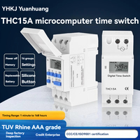 WZOODQ kontroler waktu elektrik Microcomputer THC15A saklar kontrol waktu elektrik tipe rel Mini kecil Timer kontroler waktu elektronik DC12V/24V/48V