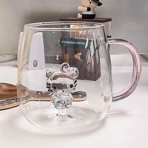 Tazas de Desayuno de Vidrio de Borosilicato con Dibujos Animados de <span class=keywords><strong>Hello</strong></span> <span class=keywords><strong>Kitty</strong></span> al por Mayor de Fábrica, Tazas para Leche, Bebidas y <span class=keywords><strong>Café</strong></span> - Product Image 5