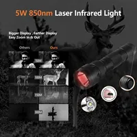 Lunette monoculaire de vision nocturne MS32 avec illuminateur infrarouge IR850 et télémètre pour la chasse